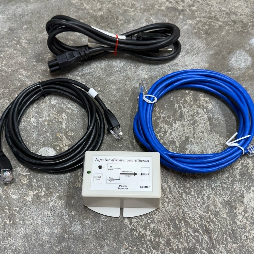 Tycon POE-18i Power Over Ethernet Injector Kit w/ Cables & Adapter